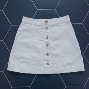 DIVIDED White Denim Skirt